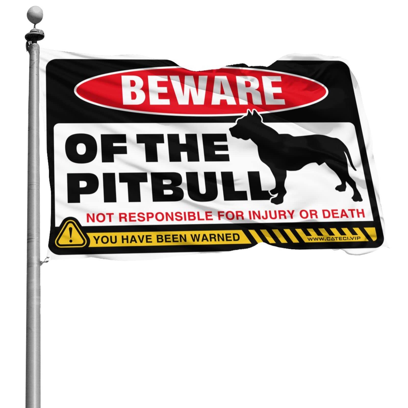 Drapeau Man Cave Rules Pitbulls : cadeau idéal pour déco chambre