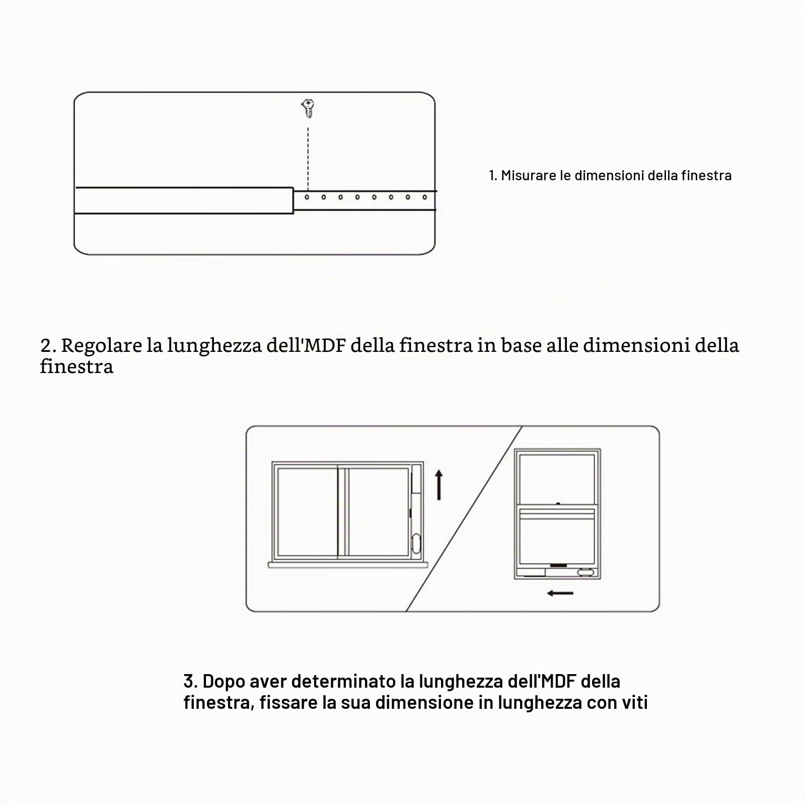 YWBL-WH Kit Finestra per Condizionatore Portatile, Universale per Tubo 150mm, PVC Durevole, Regolabile 43-140cm, per Porta Scorrevole