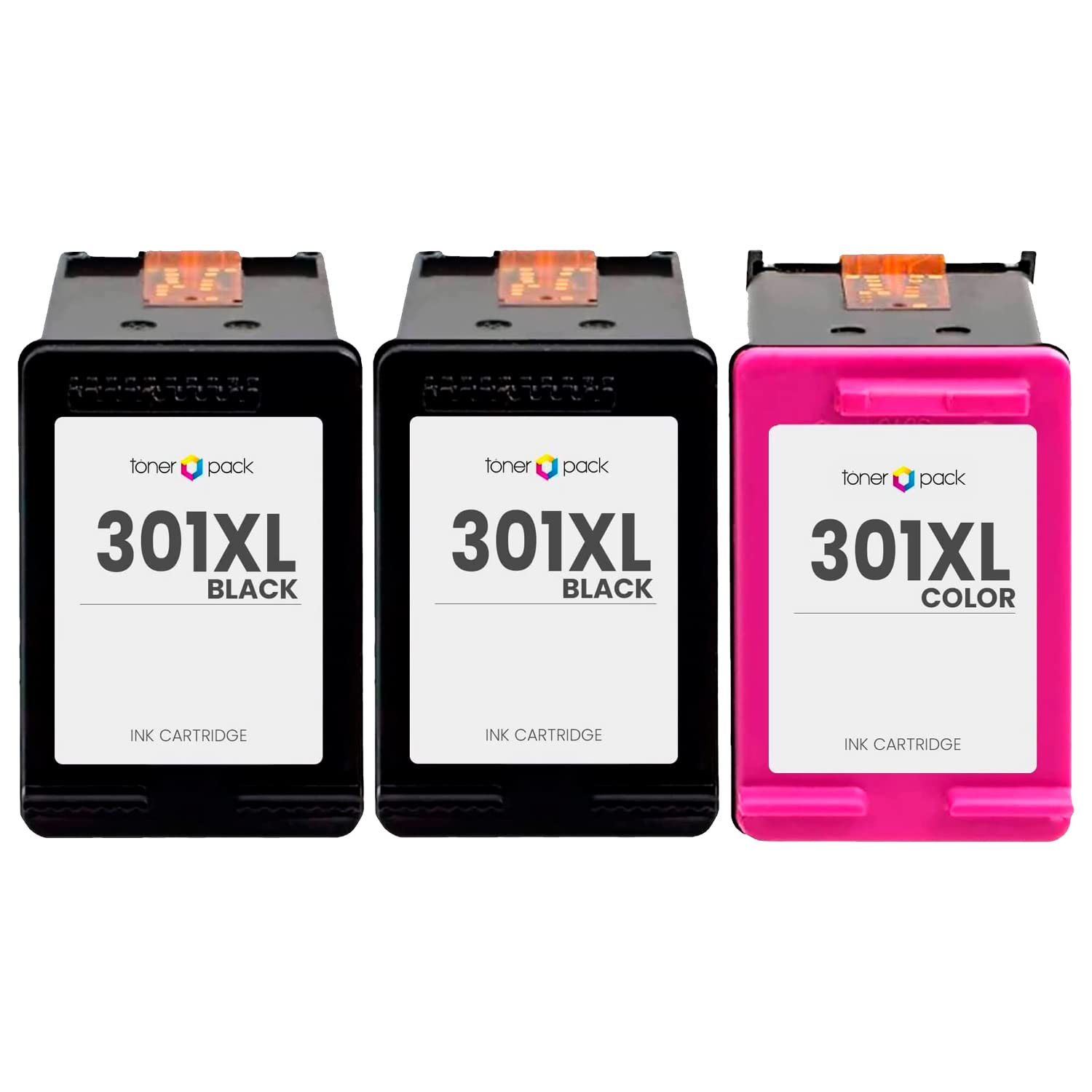 TONER PACK 301XL Remanufacturado para HP 301 XL 301XL Cartuchos de Tinta para HP Deskjet 1000 1010 1050 1510 2050 2050A 2510 2540 3050 Envy 4500 4502 4503 5530 Officejet 2620 2622 (2 Negro 1 Color)
