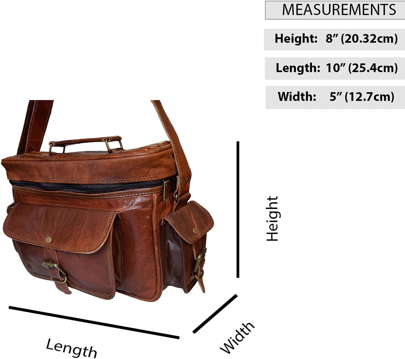 Madosh Leather DSLR Camera Bag Handmade Vintage Camera Shoulder Messenger Bag Camera Satchel Leather Camera Bags for Photographers and Men and Women | Gift for him (5W x 8H x 10L Inches)