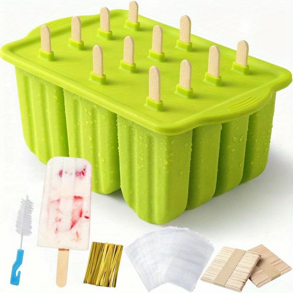 NYSDM Eisformen Silikon Schalen Gefrierschrank Haus Eis Grosse Formen Pop Maker Paar Paletas Lutscher Formen 100 Stück Sticks