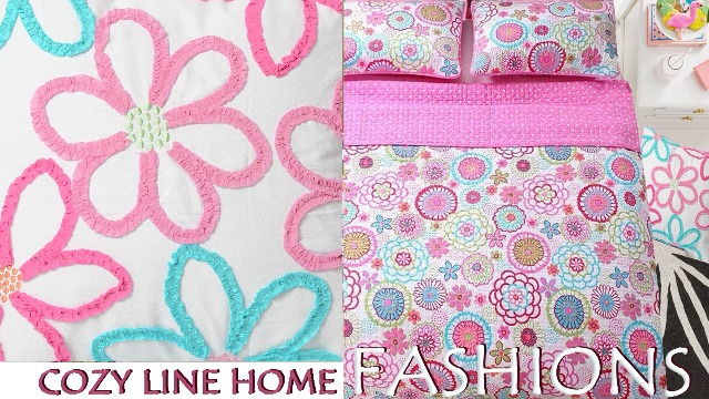 Amazon.com: Cozy Line Home Fashions Pink Floral Polka Dot Colorful
