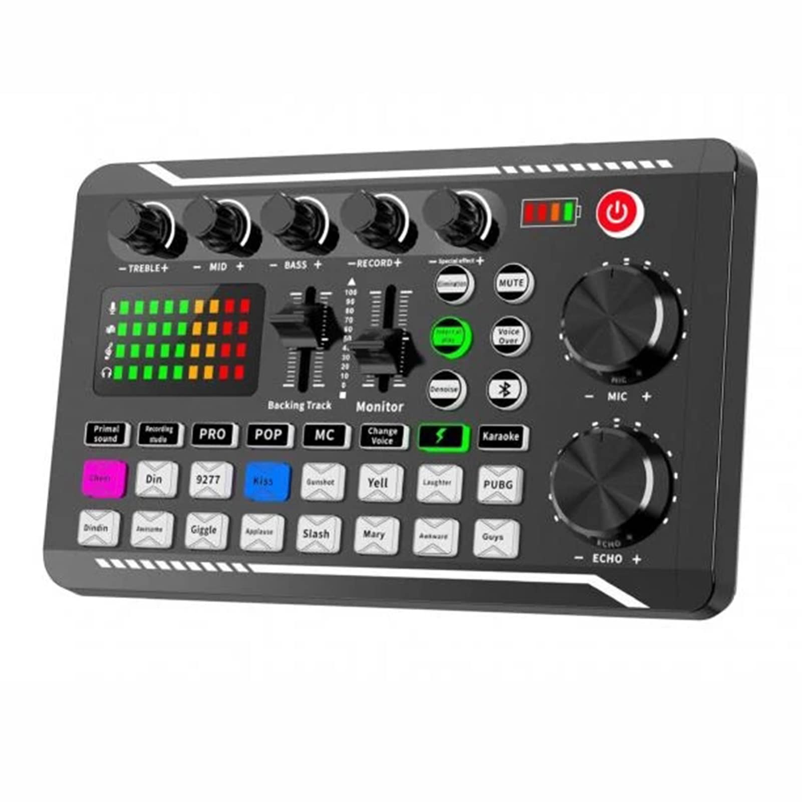 Mezclador de DJ Mezclador de audio portátil Tarjeta de sonido Micrófono Mezclador de sonido Tarjeta de sonido Consola de mezcla de audio Amplificador Mezclador de música en vivo Amplificador Equipo de
