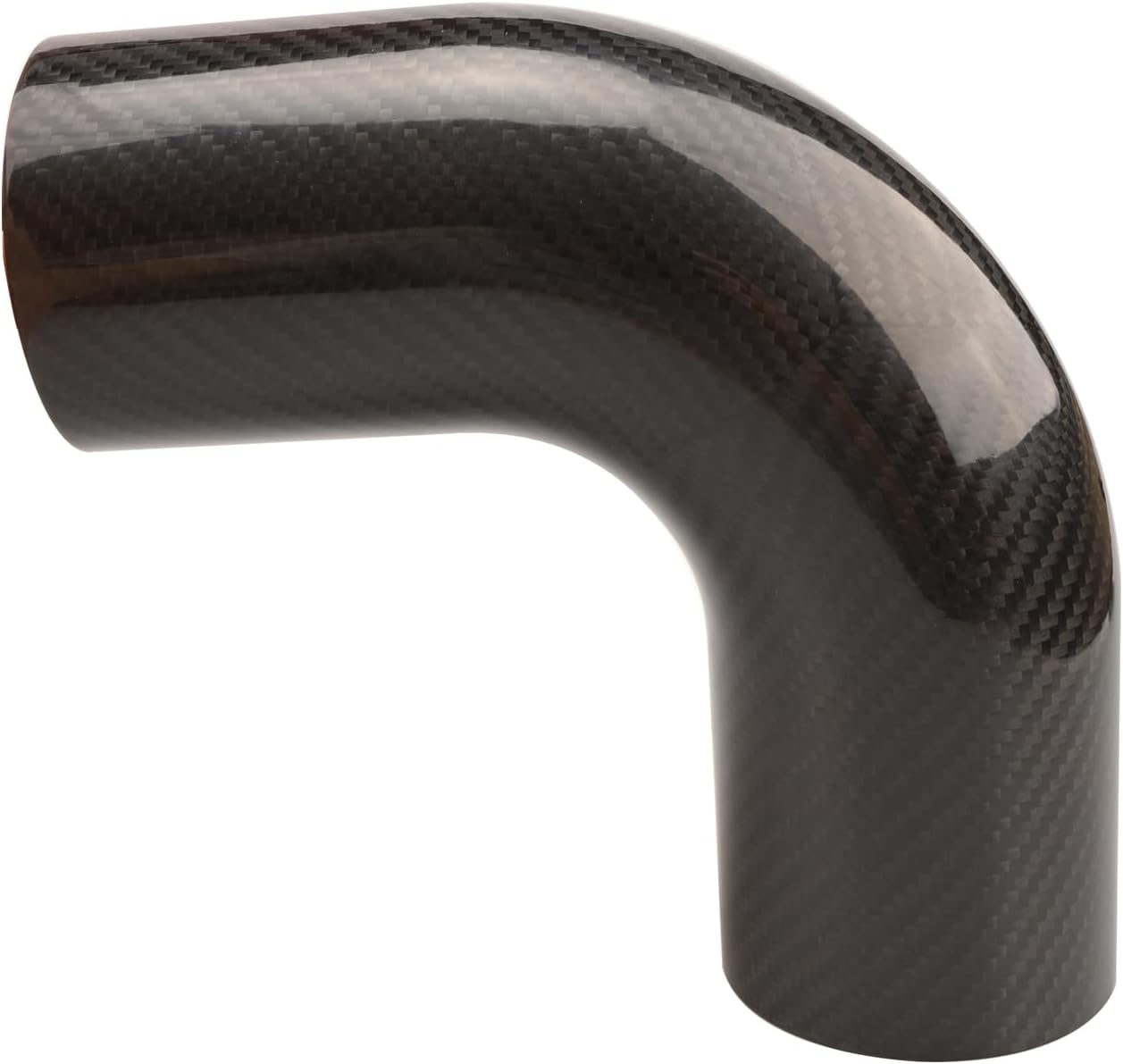 AC PERFORMANCE OD 3 inch (76mm) 90 degree Carbon Fiber Elbow with Full 304 Stainless Steel 3" T-Bolt Hose Clamp