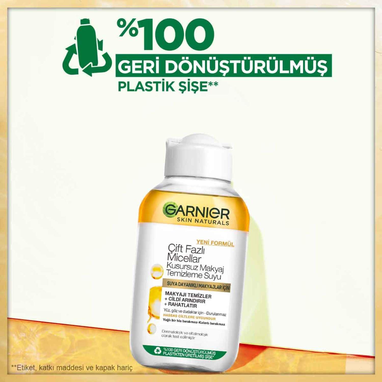 Garnier Çift Fazlı Micellar Kusursuz Makyaj Temizleme Suyu 100 ml