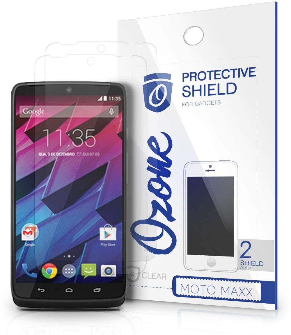 O OzoneCrystal Clear HD Screen Protector Scratch Guard for Moto Maxx (Pack of 2)
