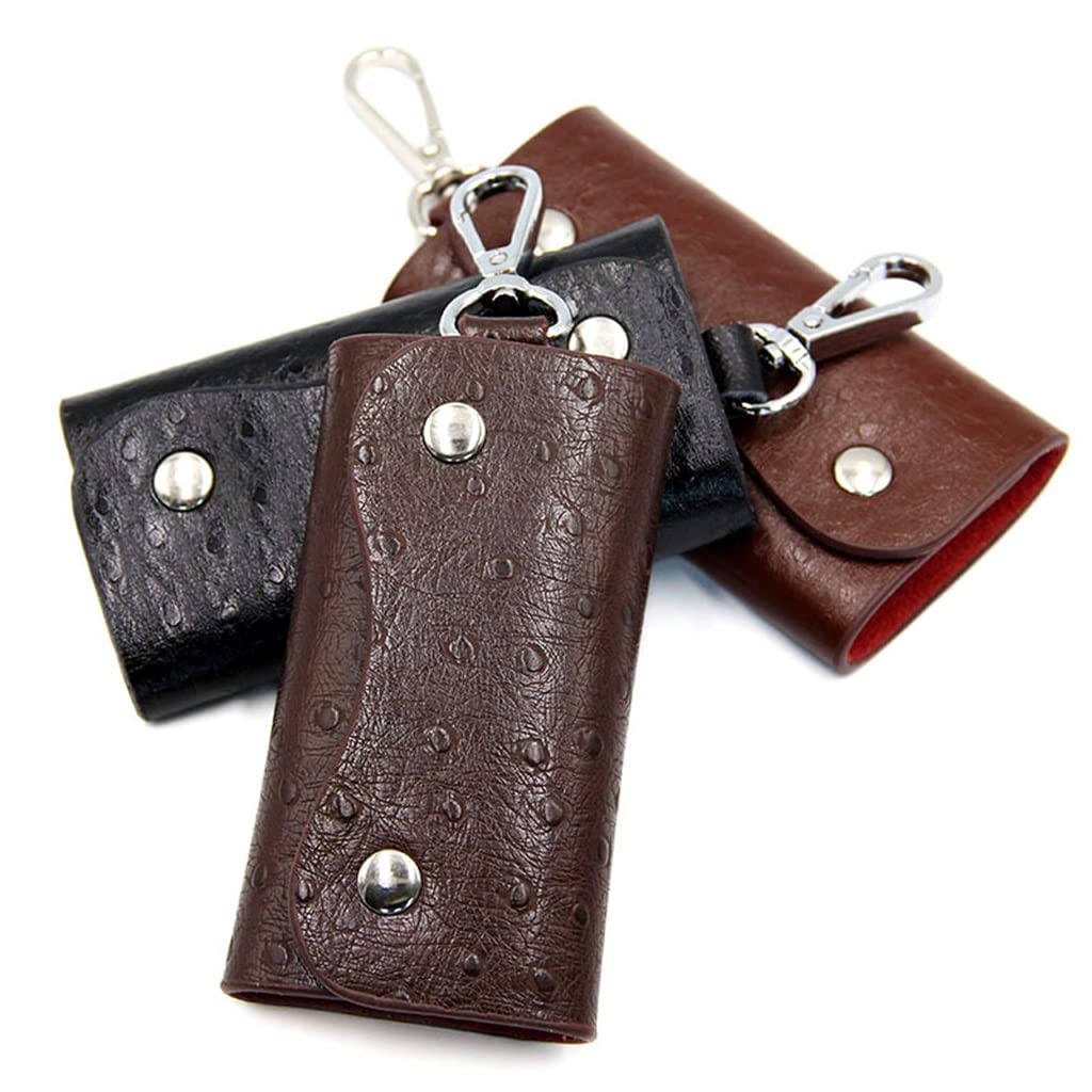 ArinkO Custodia Multifunzionale per Chiavi per Auto e Borsa per Telecomando da Uomo con Scomparto per Chiavi con Lucchetto (Opzione D, Misura Disponibile)