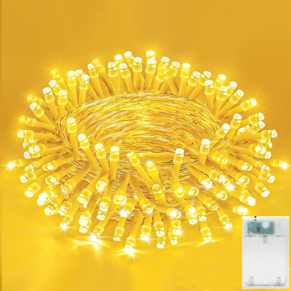AebeChun Lichterkette Batterie, 3M 30 LED Lichterkette Außen Innen mit Timer, Warmweiß Weihnachtsbaum Lichterkette für Weihnachtsdeko, Schlafzimmer, Party, Garten, Hochzeit