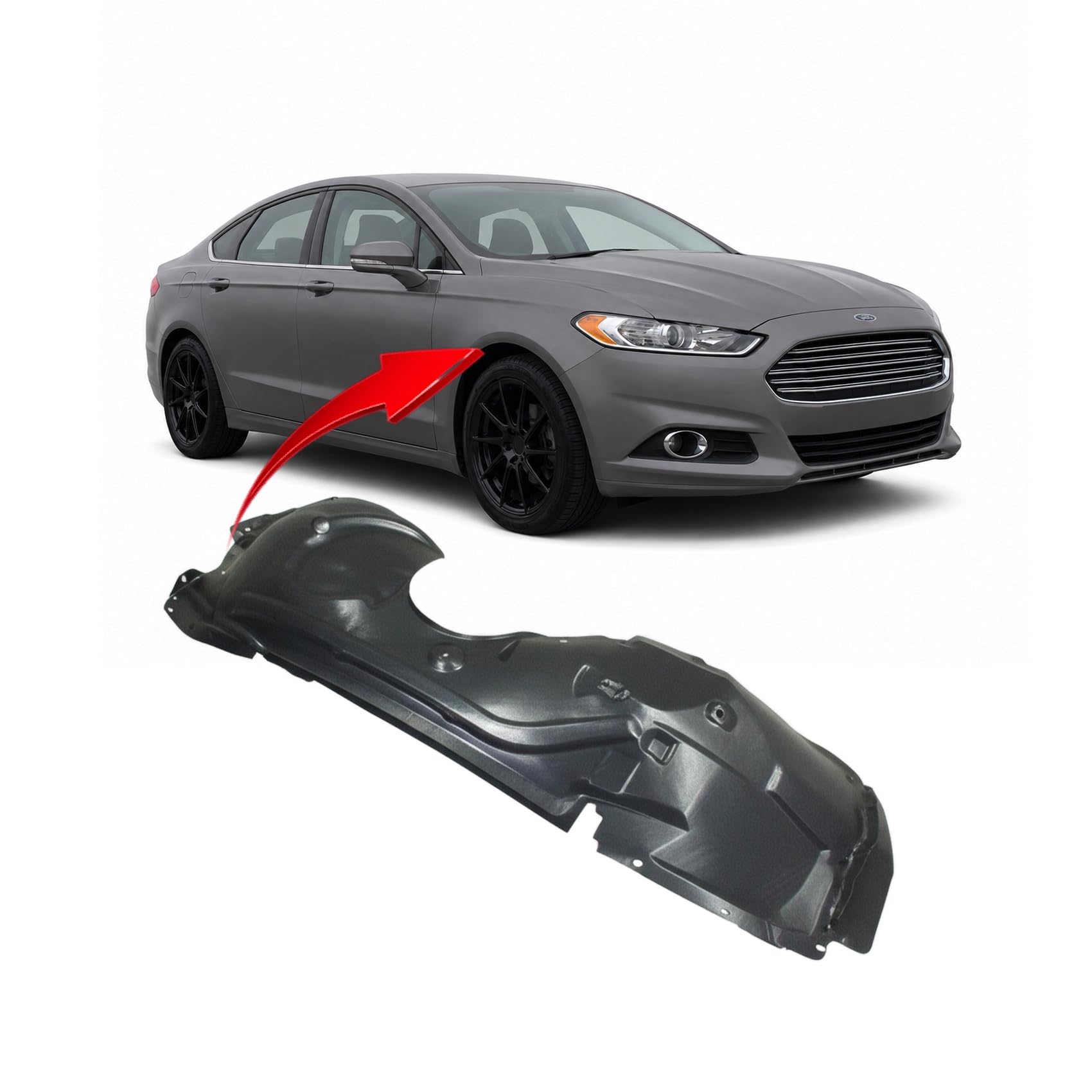FitParts Compatible with Ford Fusion 2013–2016 Front Right Fender Liner