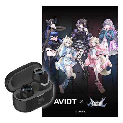 AVIOT TE-V1R-HE2 hololive English -Advent- Collaboration Wireless Earbuds, Special Package, Design, English & Japanese Special Voice, Adaptive Noise Cancelling, Wireless Charging Case, Bluetooth 5.3 - hololive English -Advent-