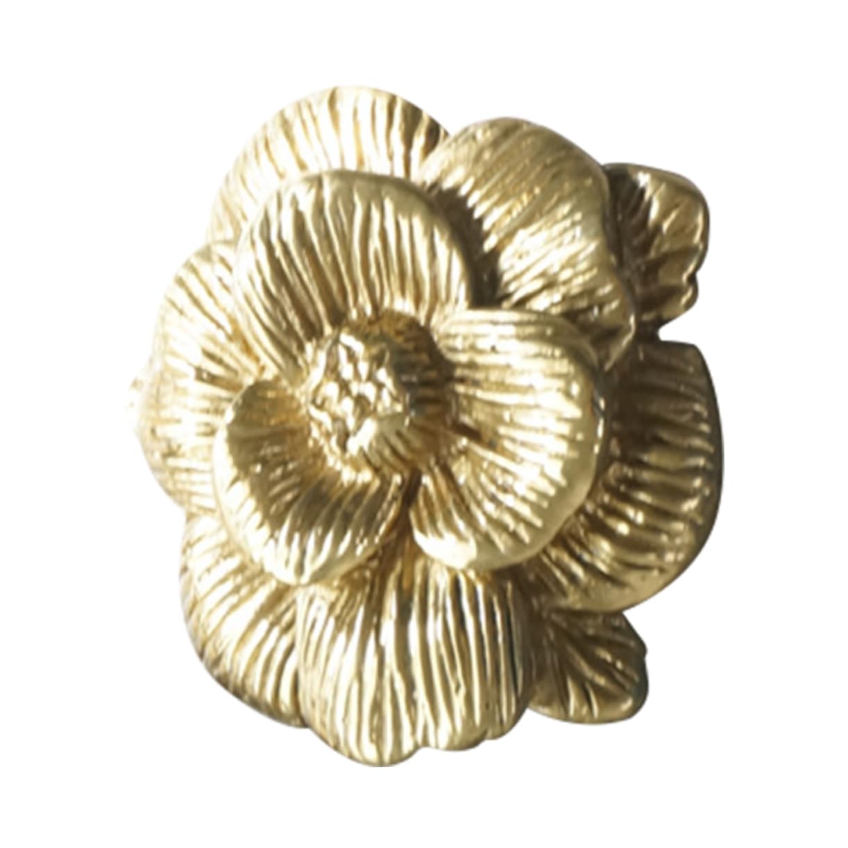 Housoutil 3 Maniglie Per Mobili in Rame Piccole Manopole Per Cassetti Maniglie Per Porte Di Mobili Maniglie Decorative A Forma Di Fiore Facili Da Installare Per Cassetti E Guardaroba.