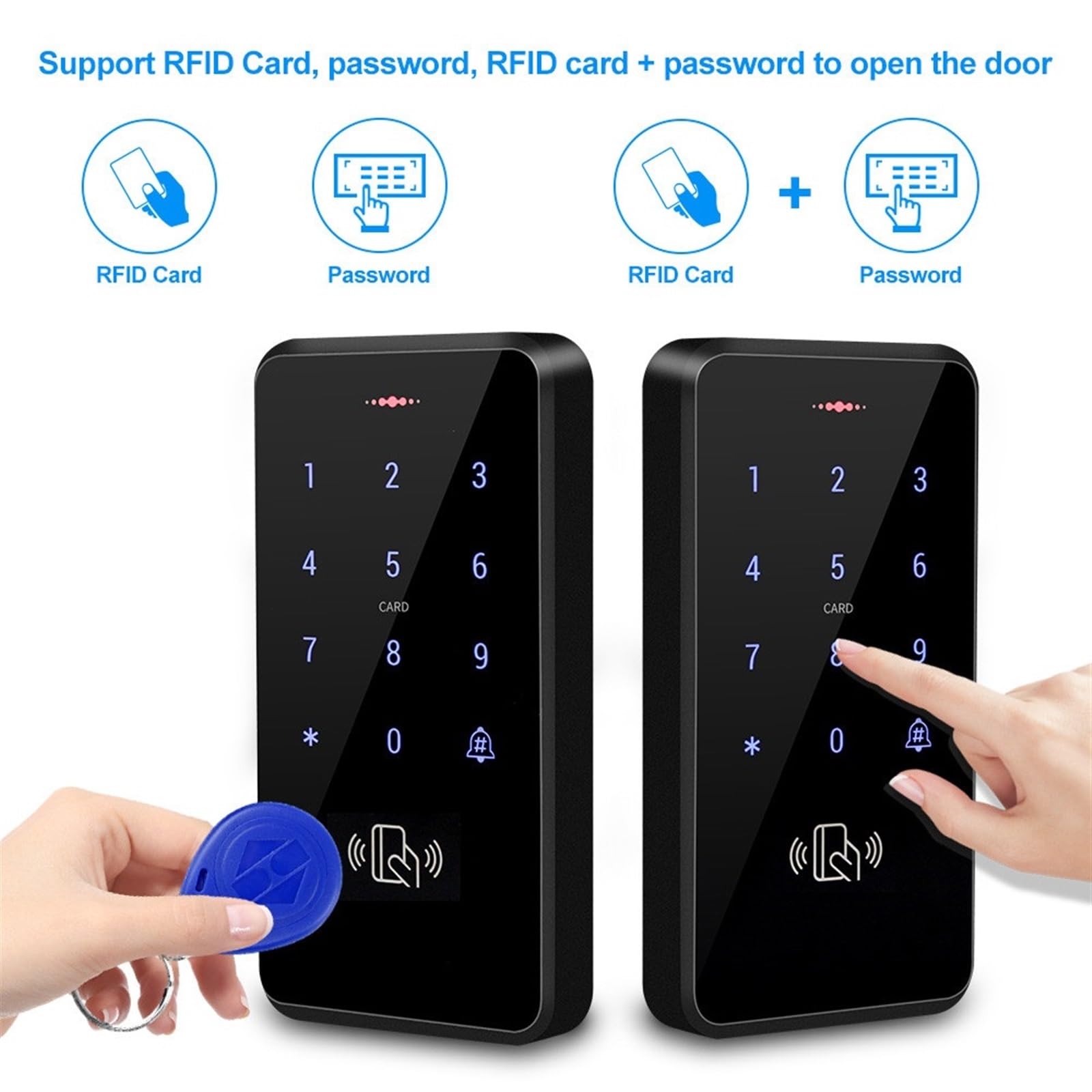 Zestaw do systemu kontroli dostępu do drzwi wodoodpornych IP68 Zestaw klawiatury RFID Zasilanie 180KG Elektryczne zamki do drzwi magnetycznych do domu(Kit7 (180KG L))