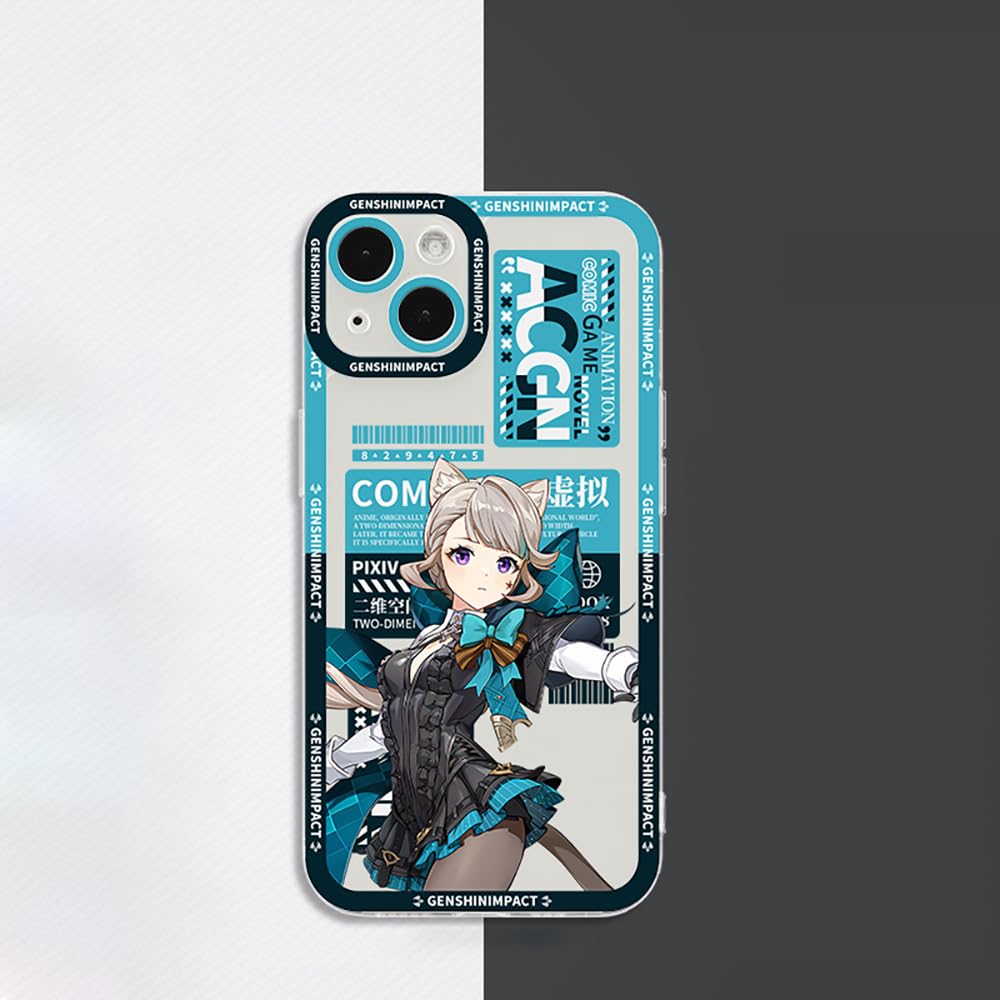 Amazon.co.jp: CHENGZI スマホケース 原神 リネ リネット フレミネ