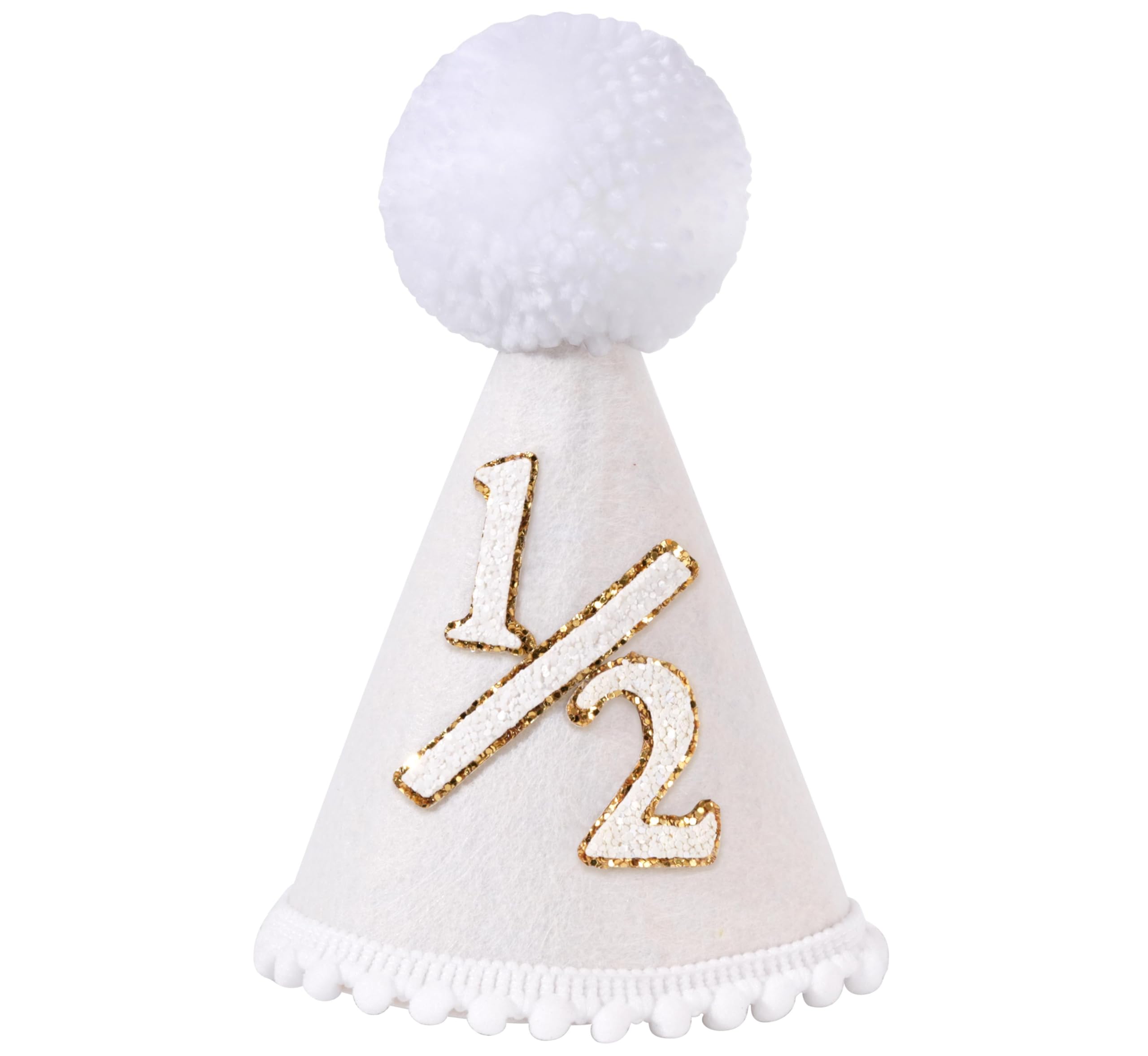 BOOMPA Boho 1st Birthday Hat Costume Headwear - White, Natural Boho Decorations for Baby's First Birthday