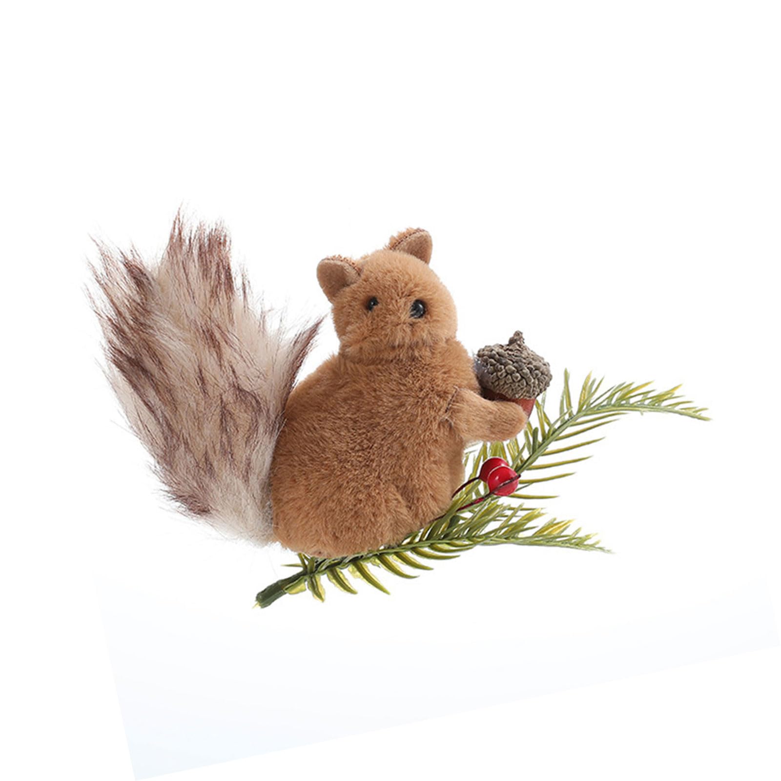 Animal Ornament Squirrels Figure Hanging Pendant for Christmas Tree Party Decorations Soft Plush Animal Room Decoration