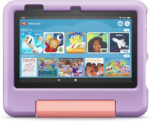 Estuche para tablet Tienda Fire 7 a prueba de niños (compatible solo con la tablet de 12.a generación lanzada en 2022) - Purple
