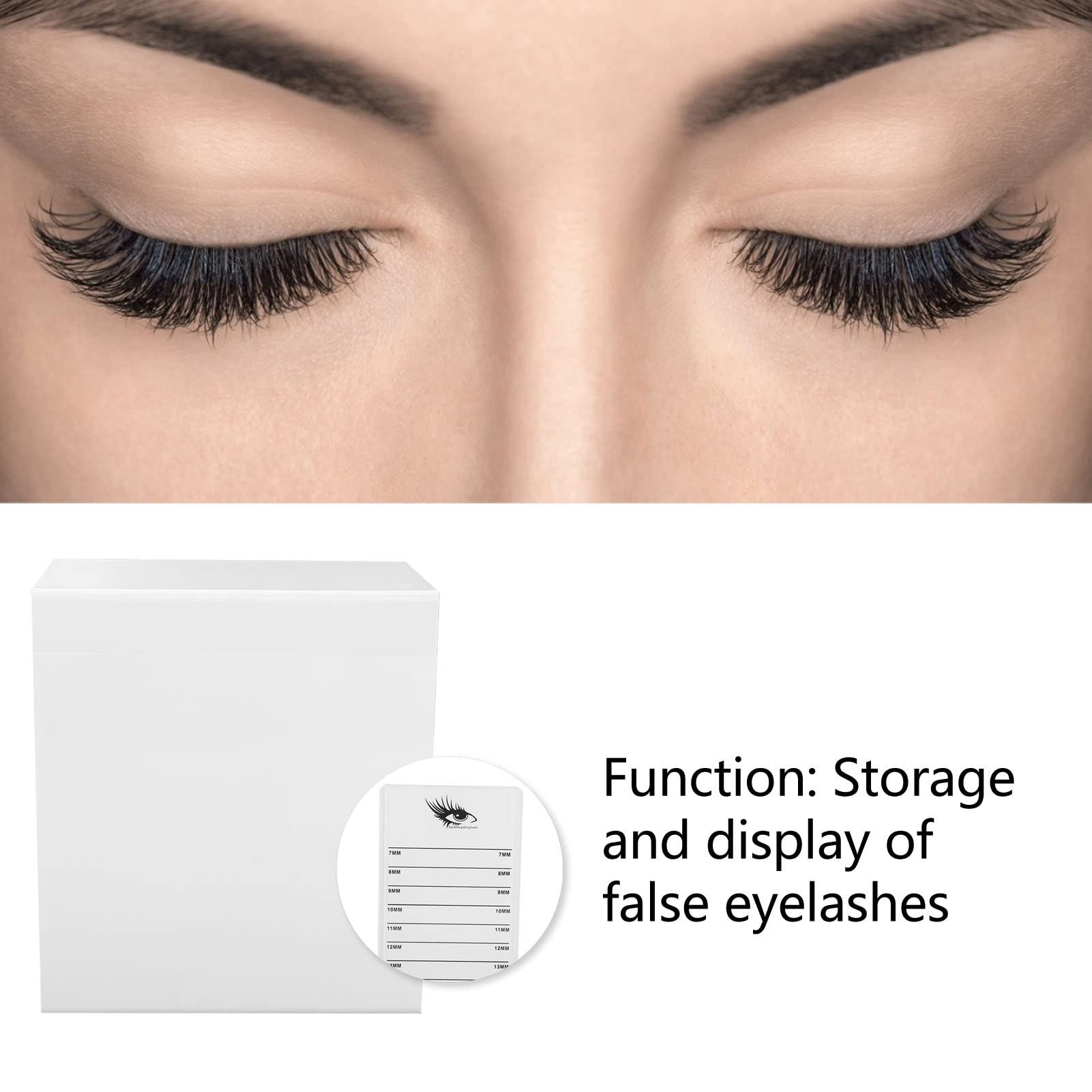 Boîte de Rangement de Cils en Acrylique, Boîte de Rangement de Maquillage Cosmétique, Porte-palette de Colle de Faux Cils pour Greffer L'extension de Cils, 10 Couches de Nettoyage de Lumière Ultraviol