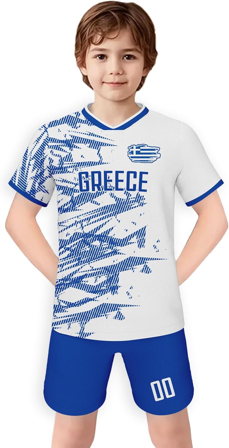 2024/2025 Soccer Jersey Kit Kids National Team Boys Soccer Jersey/Shorts Football Shirt Set Girls Gift for Soccer Fans Gift