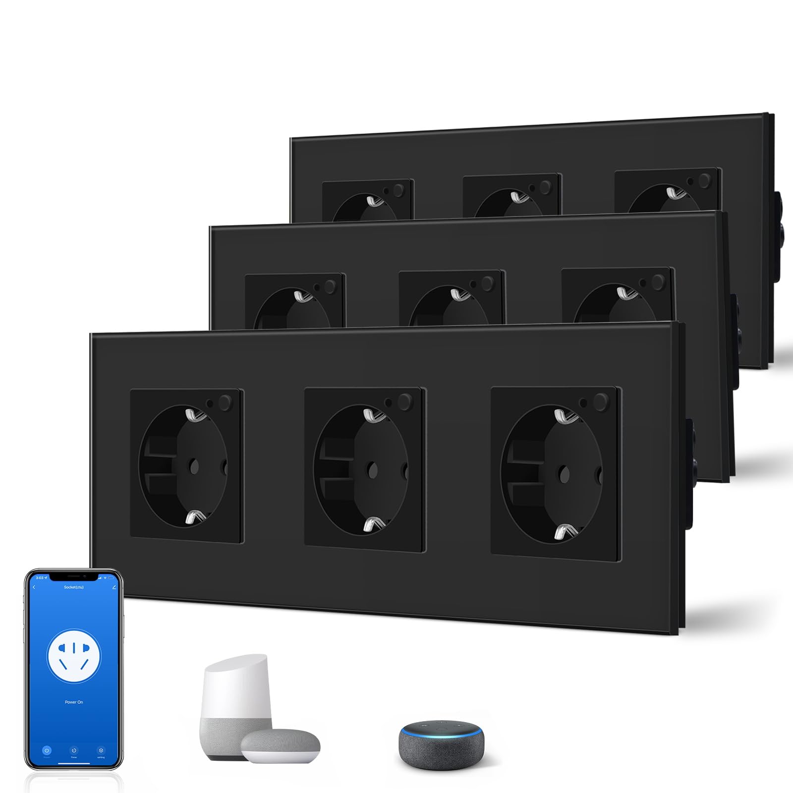 BSEED Enchufe Inteligente con 20W USB y Tipo C,Mate Enchufe Pared Wifi con Medidor Consumo,Control Remoto por APP & Voz,Requiere Cable Neutro,1 Enchufe,Blanco 86mm — view 41