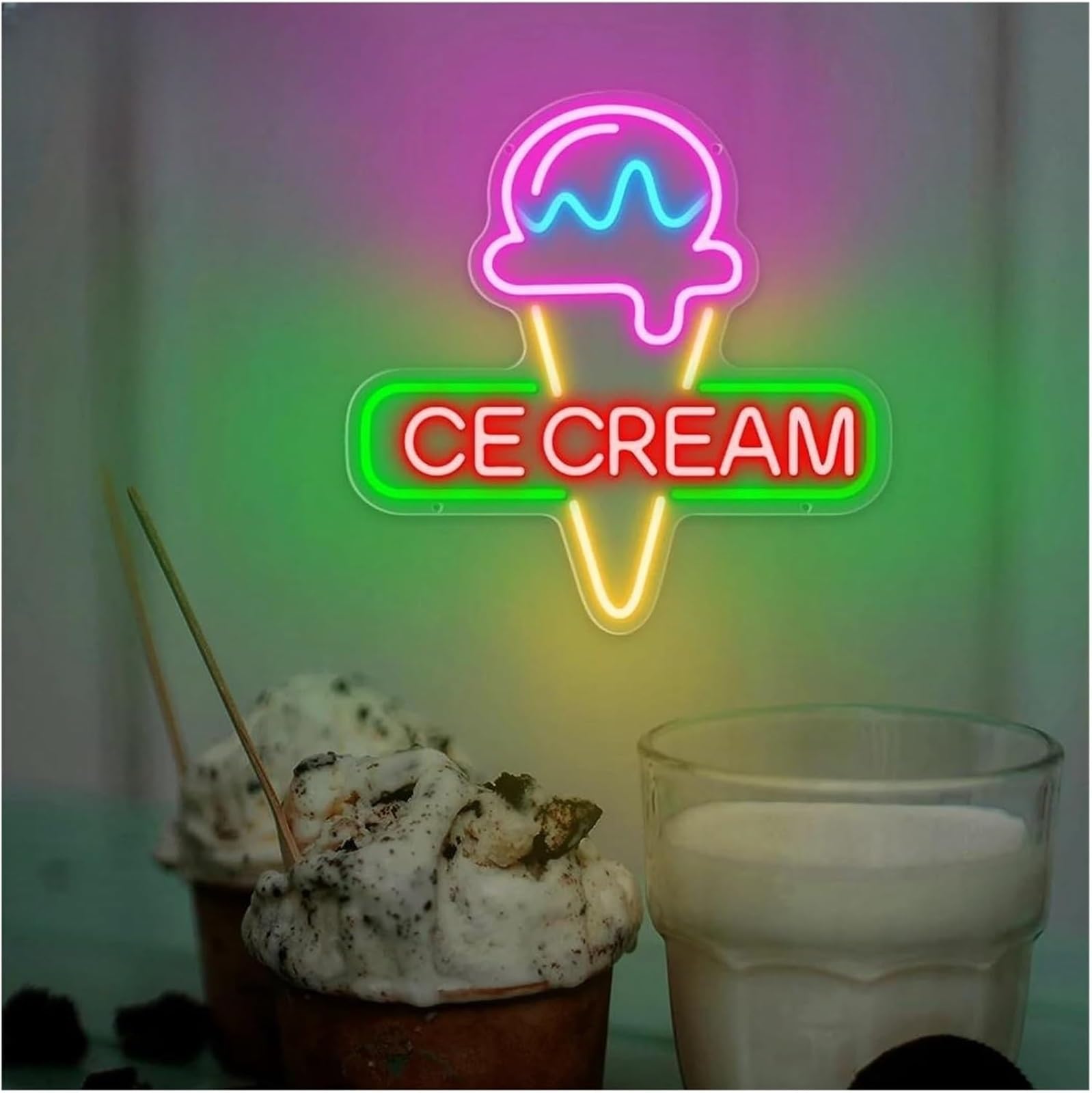 Zynther Neon lamp for neon lamp loanword Ice Cream LED for Signs Food