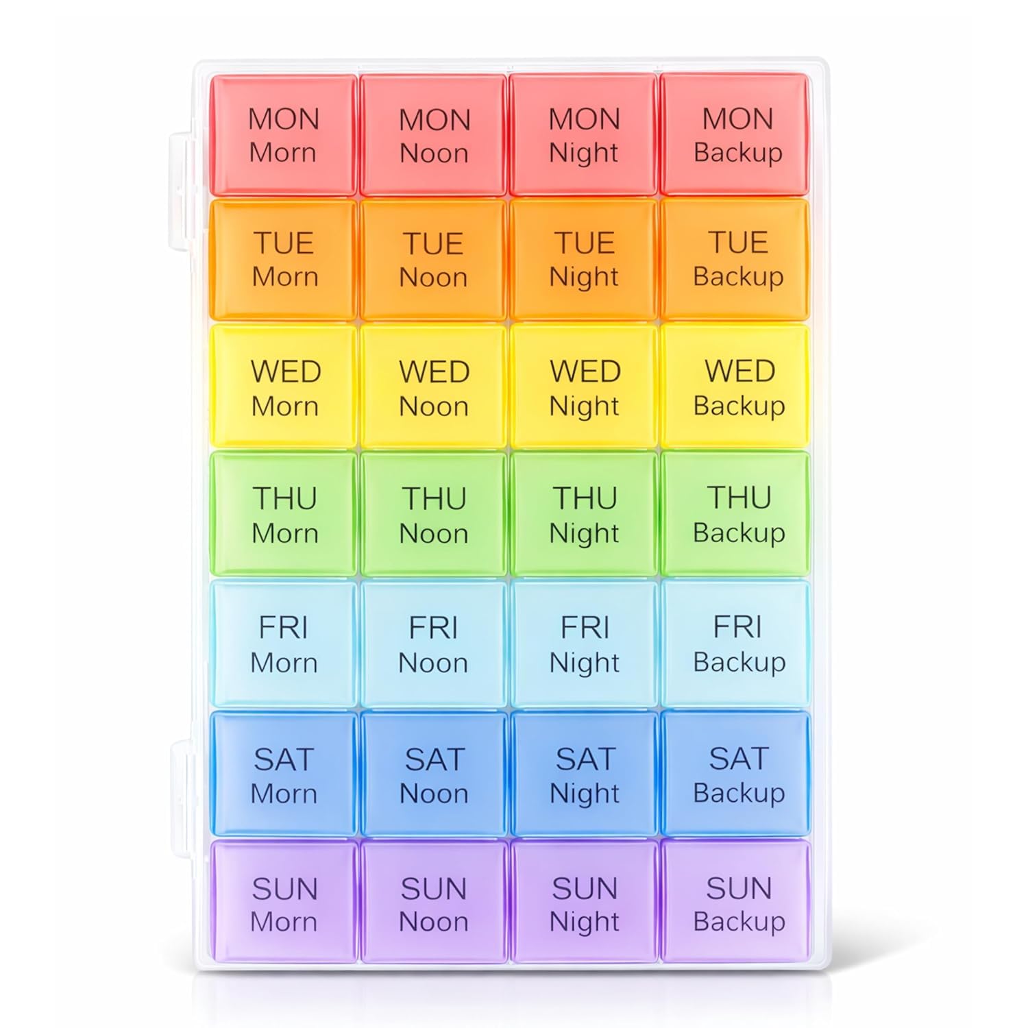 GRANVILL Weekly Pill Organizer 7 Day 4 Times a Day | 28 Slot Medicine Box | Morning Noon Night Tablet Organizer | Large BPA Free Moisture Proof Pill Box for Medicines & Vitamins | Portable Pill Planner-image-49