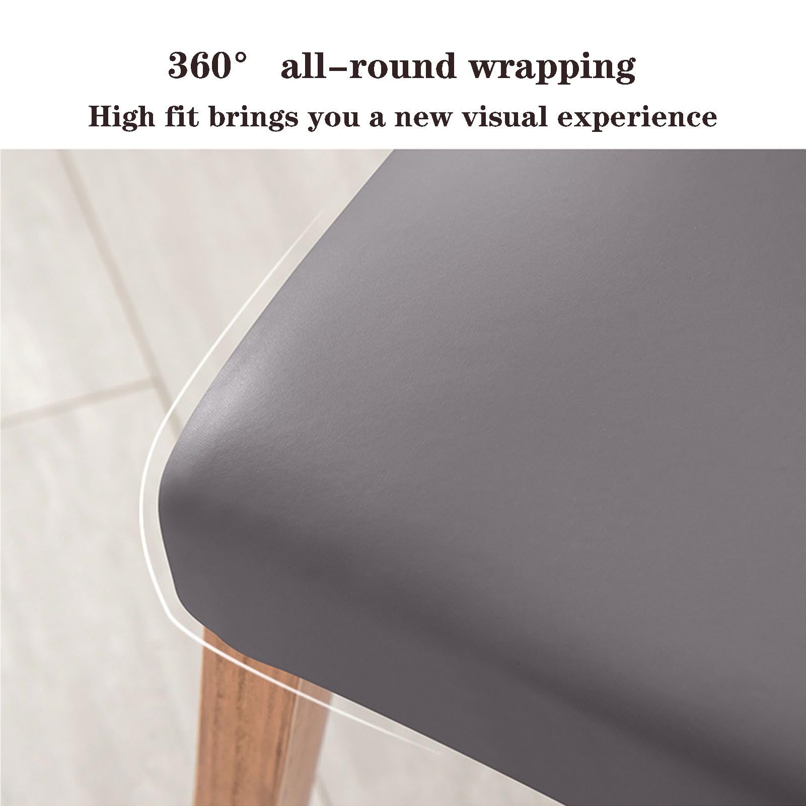 Lot de 2/4/6 housses de chaise de salle à manger, élastiques, réglables et lavables, imperméables en similicuir PU, extensibles, amovibles pour maison, cuisine, hôtel, fête, mariage