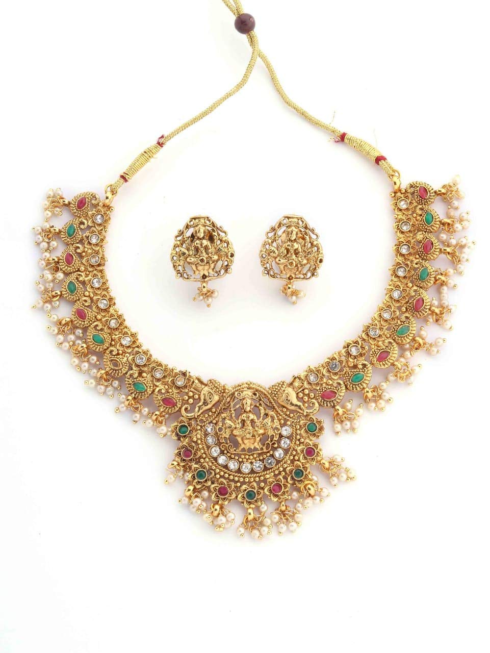 SAJH Laxmi Mata Necklace Set (B0918NLK2F) Amazon Price History, Amazon Price Tracker