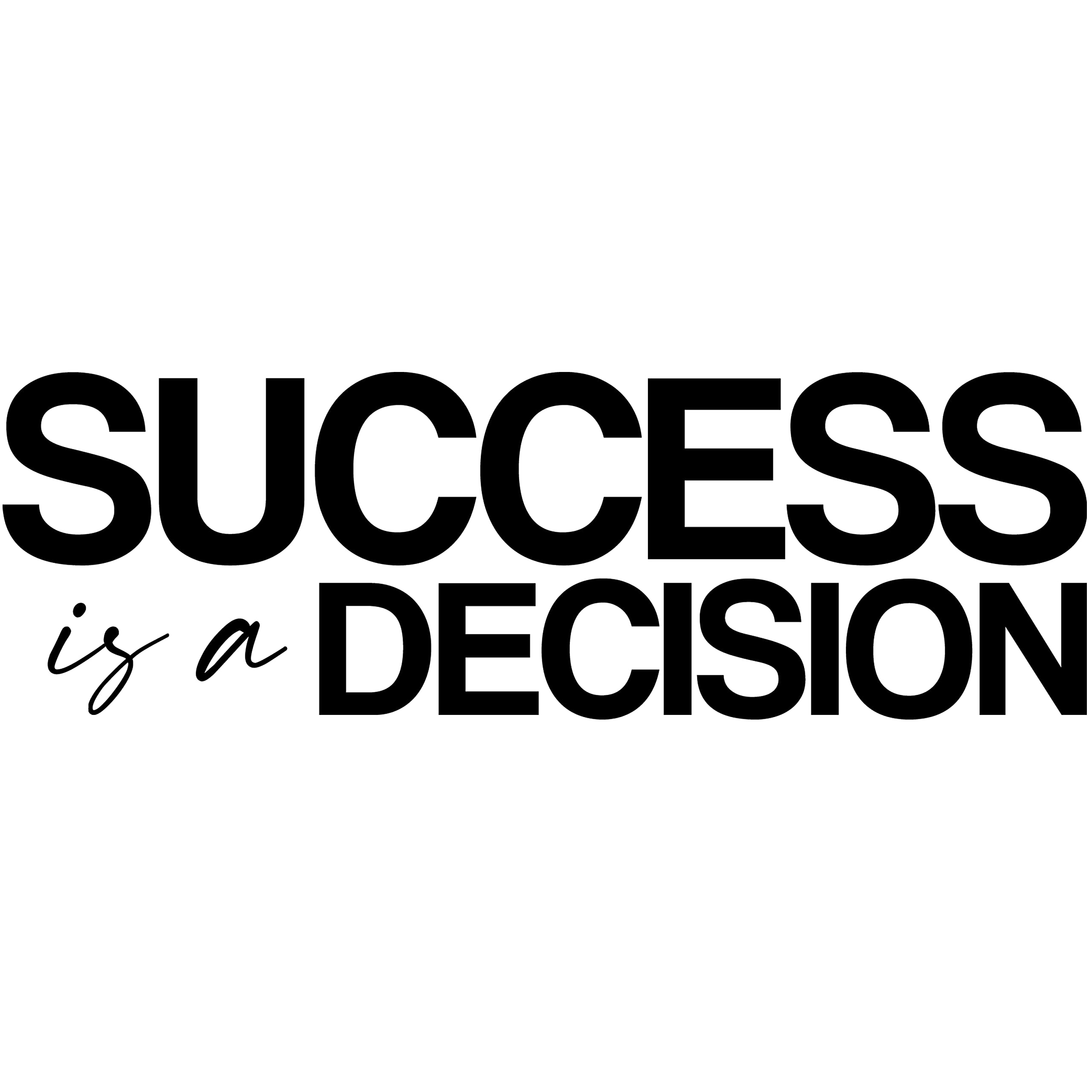 BPA Success is a Decision Wall Sticker Inspirational Wall Decal Motivational Office Decor Quote Inspired Gym Wall Art Vinyl Wall Decal School Classroom Words and Saying