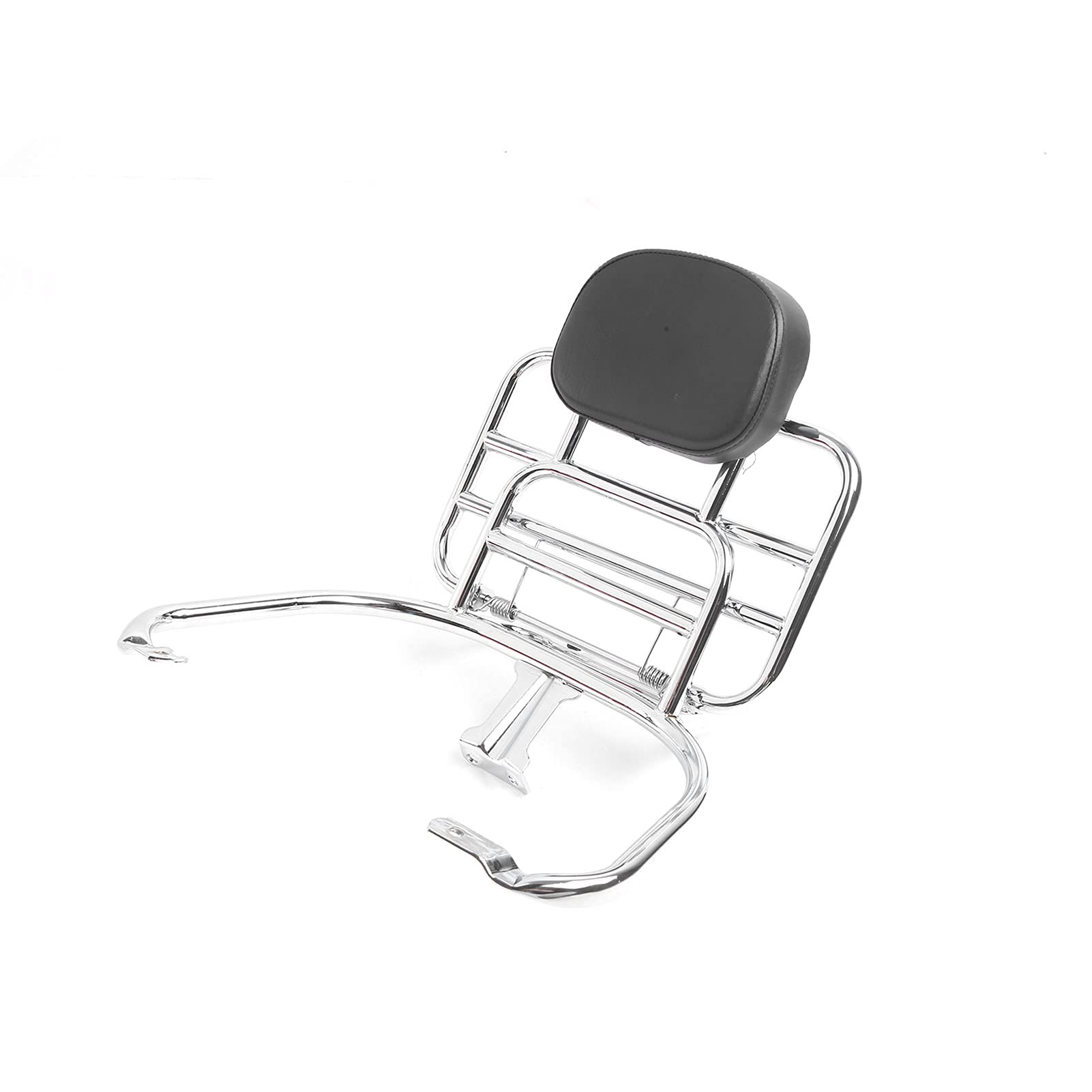 EBTOOLS Ersatz für Sprint Primavera 50 125 150 250 300 GTS Primavera gepäckträger Silberner Gepäckträger mit Rückenlehnenpolster passend Silberner Gepäckträger mit Rückenlehnenpolster passend für