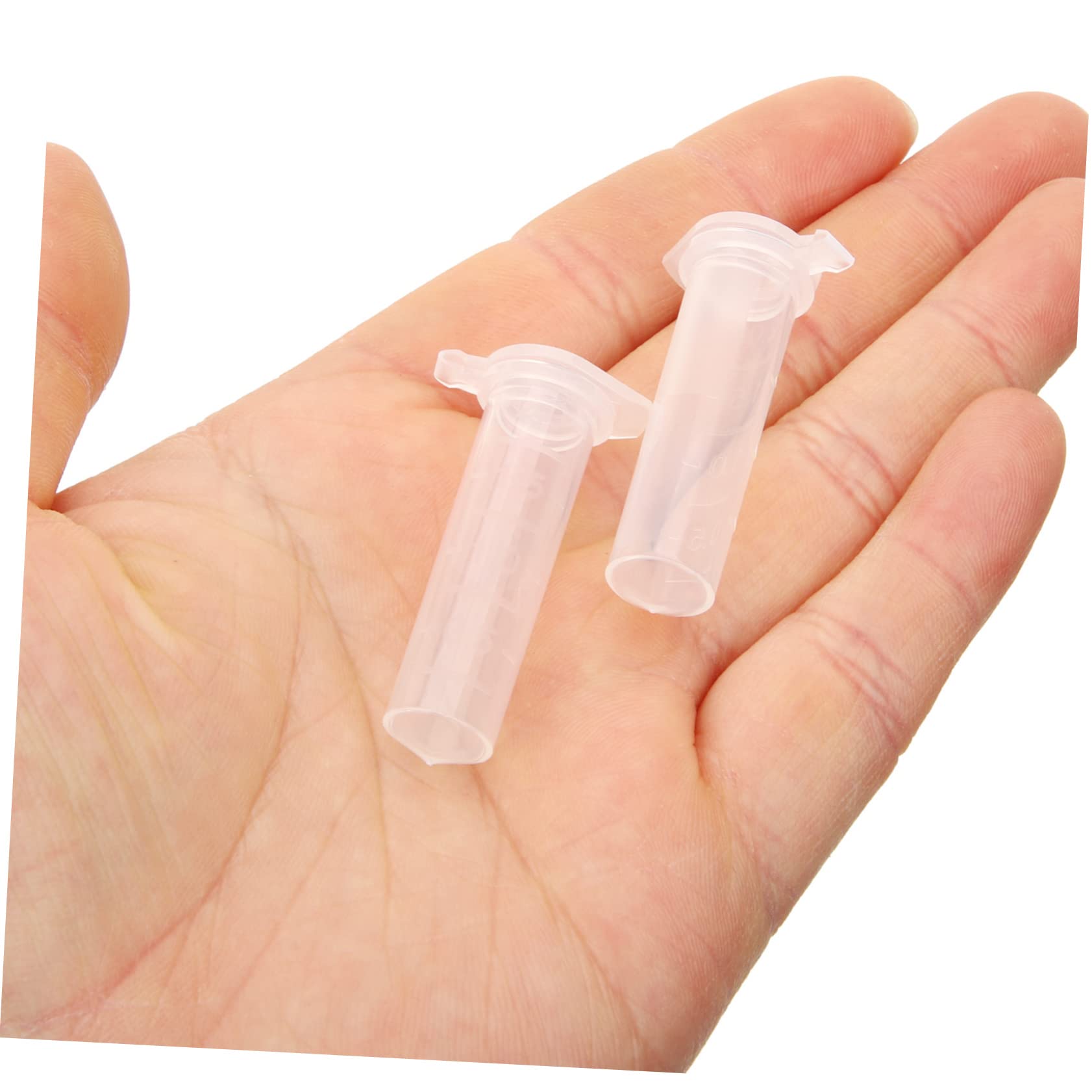 Tubos de Centrífuga de Plástico 2ml con Tapa, 500 Piezas | Consumo para Biología Molecular, Sellado Práctico, Diseño Ligero para Conservar Pequeñas Muestras