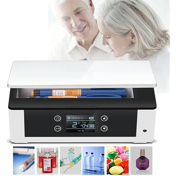 Minikoelkast Medicijnkoelkast Draagbare insulinekoelbox met batterij - for auto/reizen/thuis, kleine reisdoos met draagtas for medicijnen