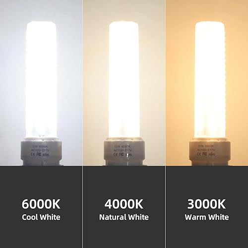 Miniatura 2 de Bombilla LED GU24 de 3000 K, blanco cálido, alto brillo, 1600 lúmenes, para ventilador de techo de baño, 18 W, 23 W, T2, lámpara CFL espiral de