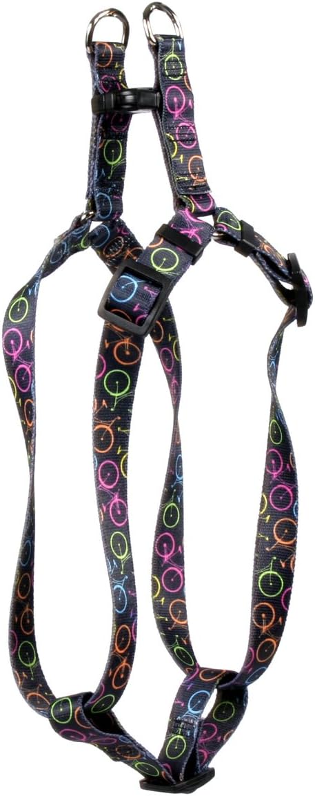 Yellow Dog Design Walleye Step-In Dog Harness-Size Medium-3/4" Wide and fits Chest Circumference of 15 to 25"