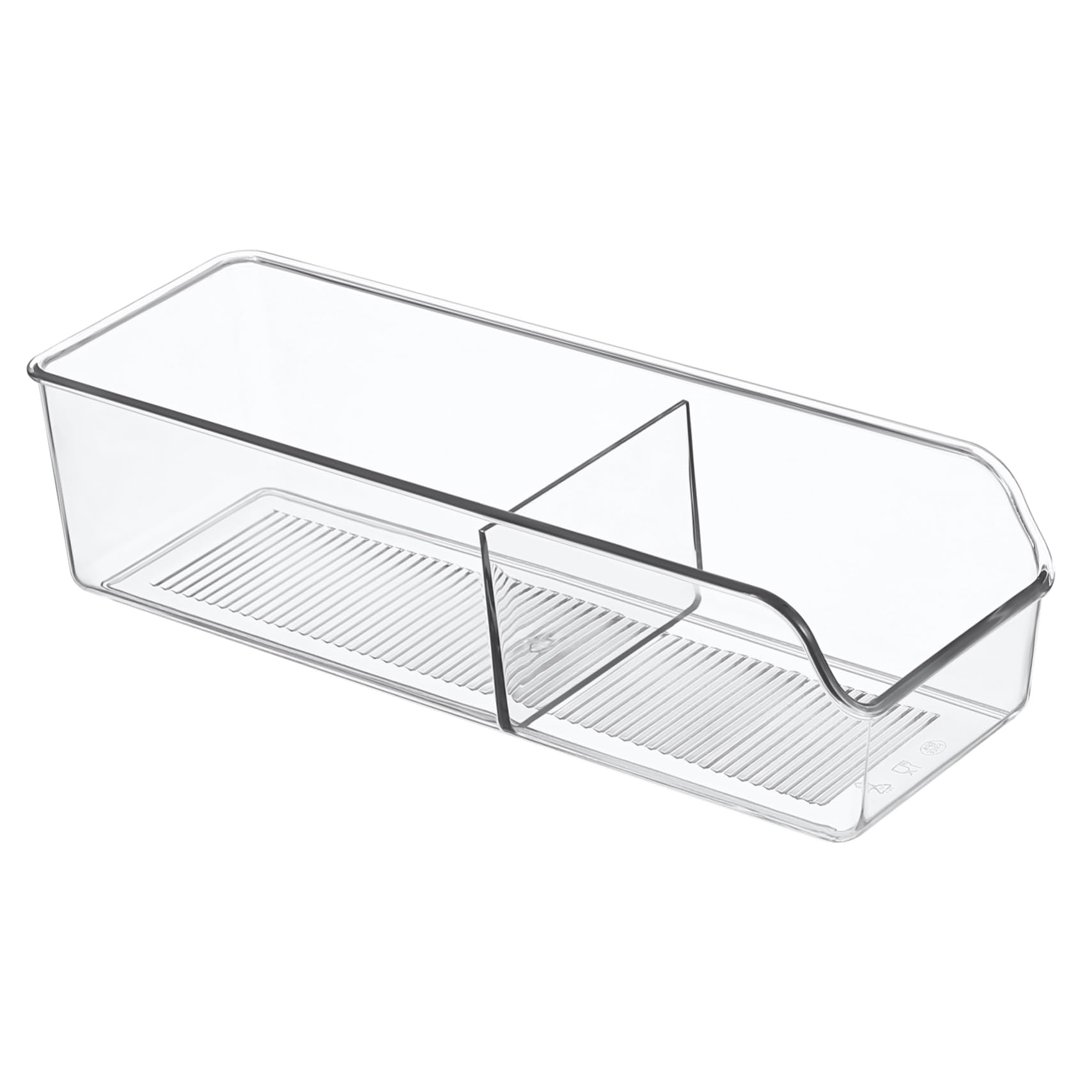 PRETYZOOM Tea Packet Holder Tea Bag Box Divided Compartments Compact Storage Organizer for Kitchen Office Plastic