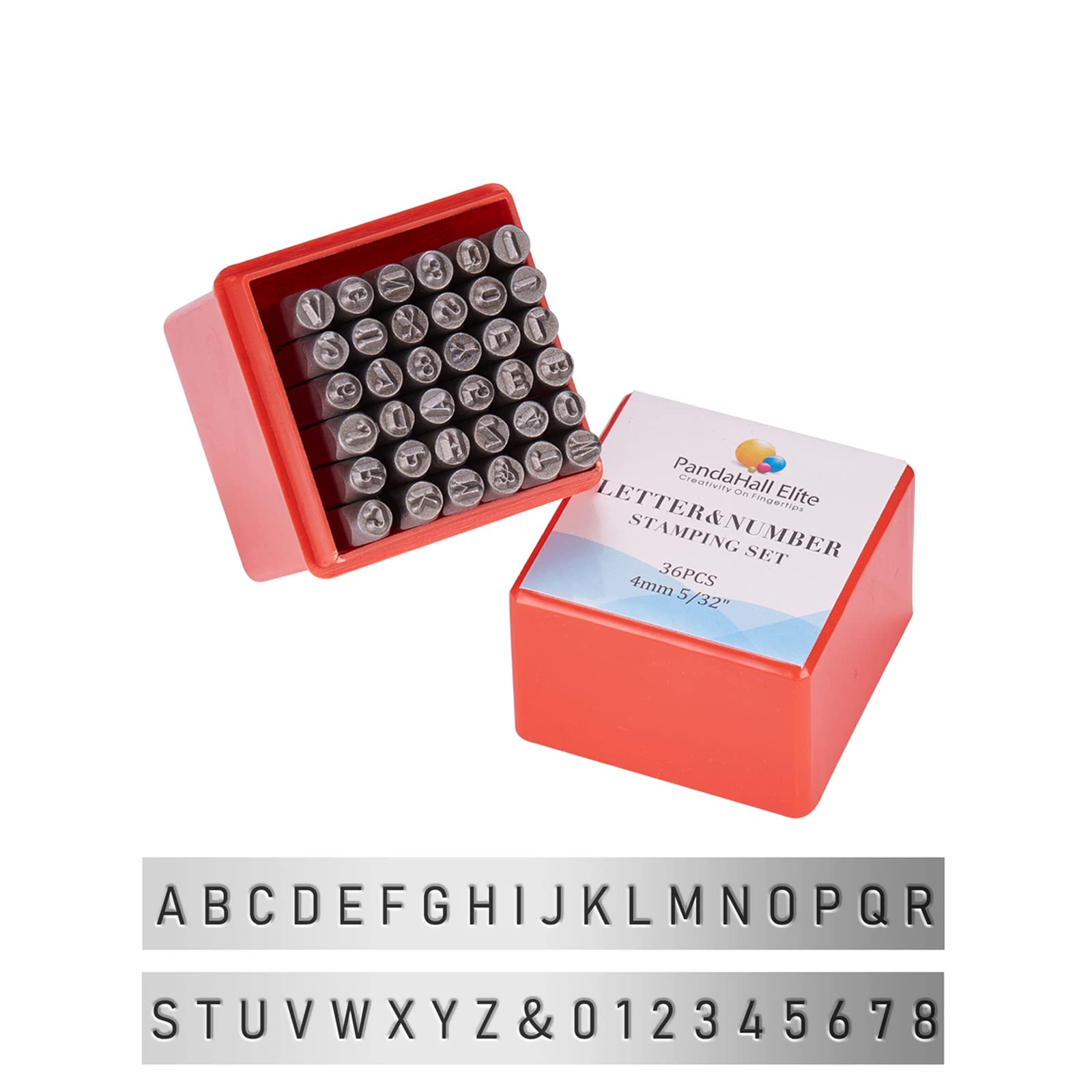 Buy PH PandaHall 36 Pcs Letter and Number Metal Stamp Set, 5/32 inch
