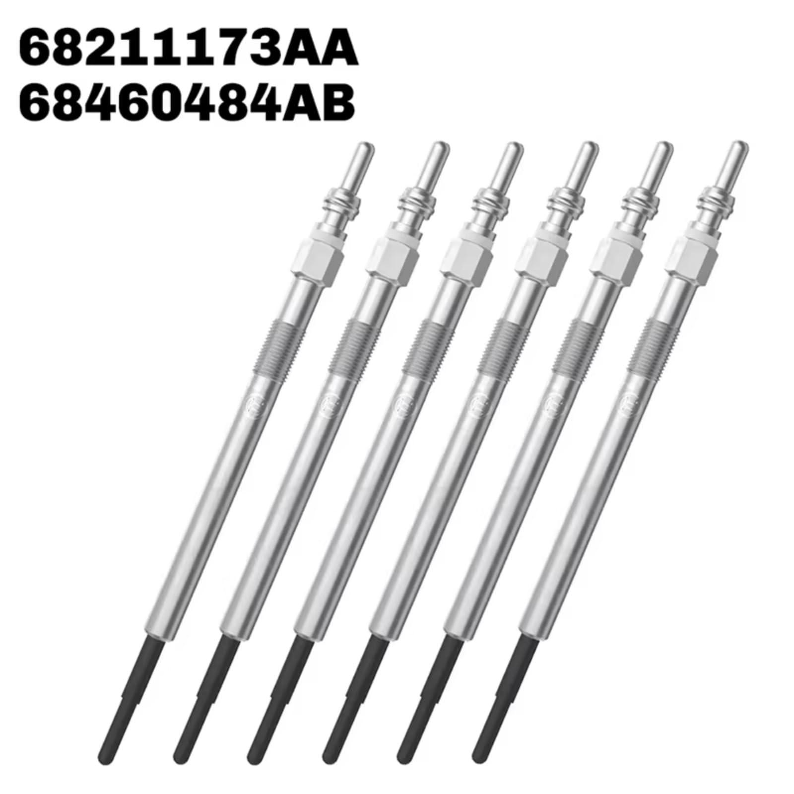 Bujías incandescentes para Dodge RAM 1500 3 0 EcoDiesel 2014 Juego de 6 bujías incandescentes auxiliares para Motor de automóvil 68460484AB