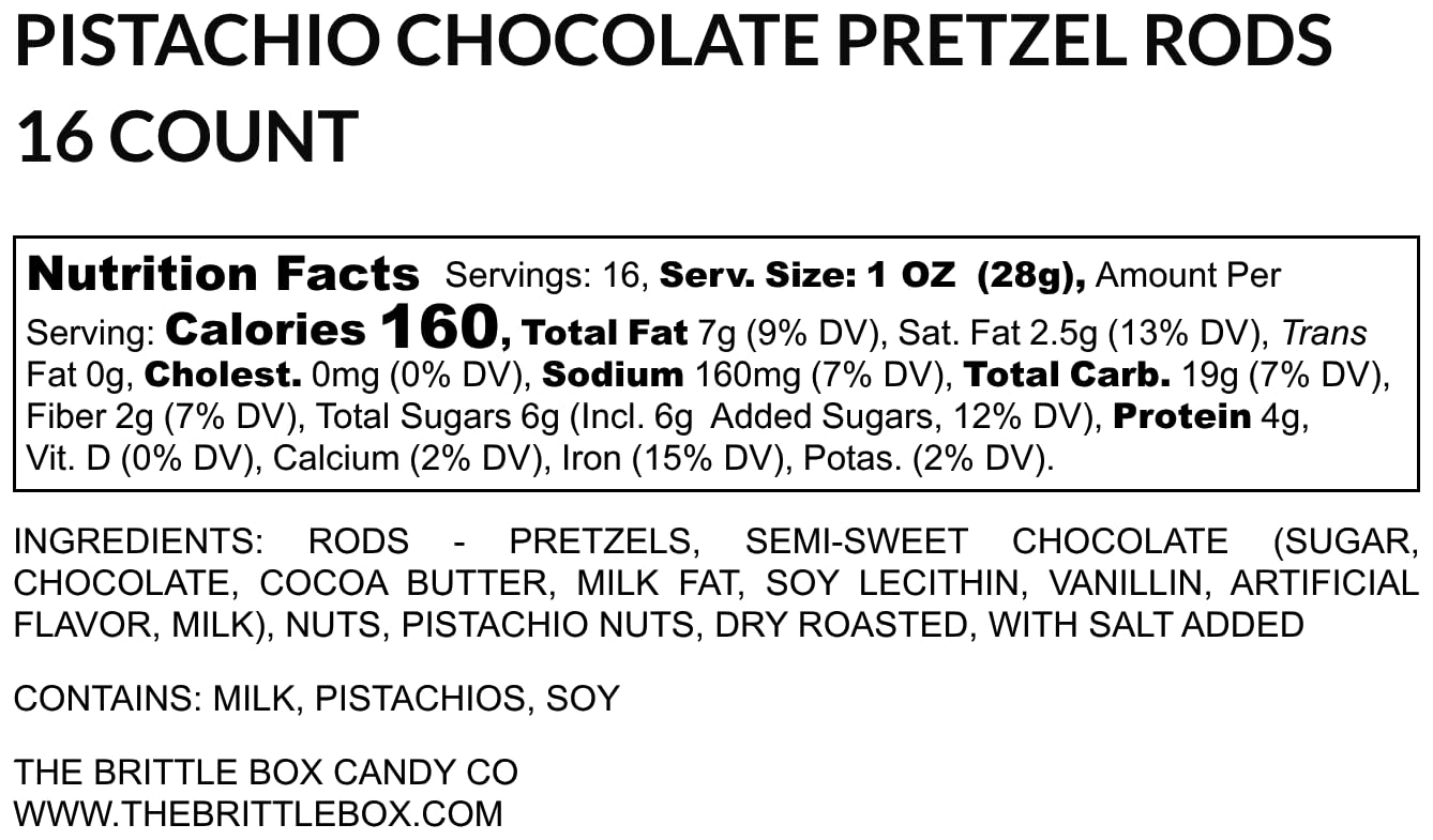 Pistachio Chocolate Covered Pretzel Rods – 16 Pack – Hand-Dipped, Made Fresh to Order, Individually Sealed, Gourmet Snack Gift – Resealable Bag for Freshness