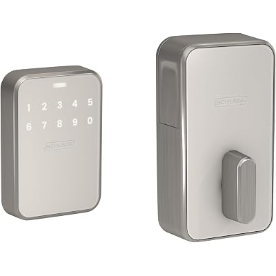 Schlage Sense Pro UWB Smart Lock, Hands-Free Unlock Keyless Entry Deadbolt, WiFi Touchscreen Keypad, Works with Apple Home Key & Matter Over Thread, Satin Nickel, BE889WB V SEP 619