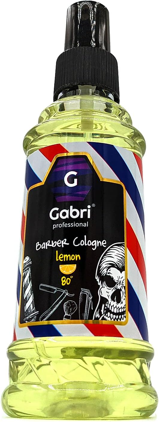 Gabri Professional Barber Cologne, Aftershave Cologne, Turkish Cologne Spray, Men’s Eau de Cologne, 150 ml (No7 Lemon) Gabri Professional Barber Cologne, Aftershave Cologne, Turkish Cologne Spray, Men’s Eau de Cologne, 150 ml (No7 Lemon)