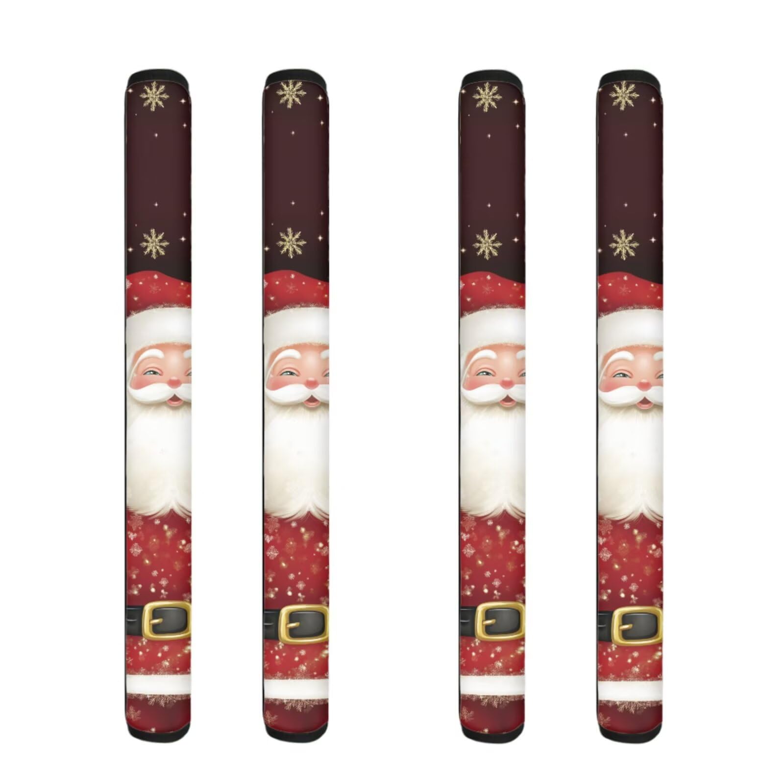 4 PCS Santa Claus Refrigerator Door Handle Covers Christmas Decor
