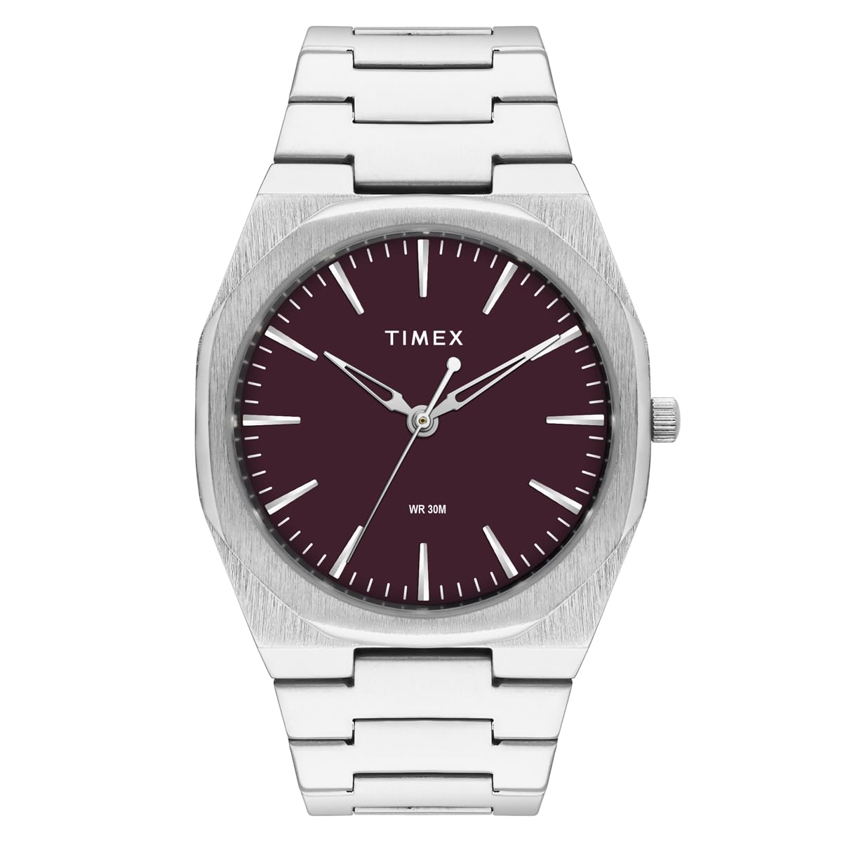 timex Analog Watch for Man with Cheery Round Dial & Silver Stainless Steel Bracelet Band Water Resistant Men's Wrist Watches - TWEG30100-picture-33