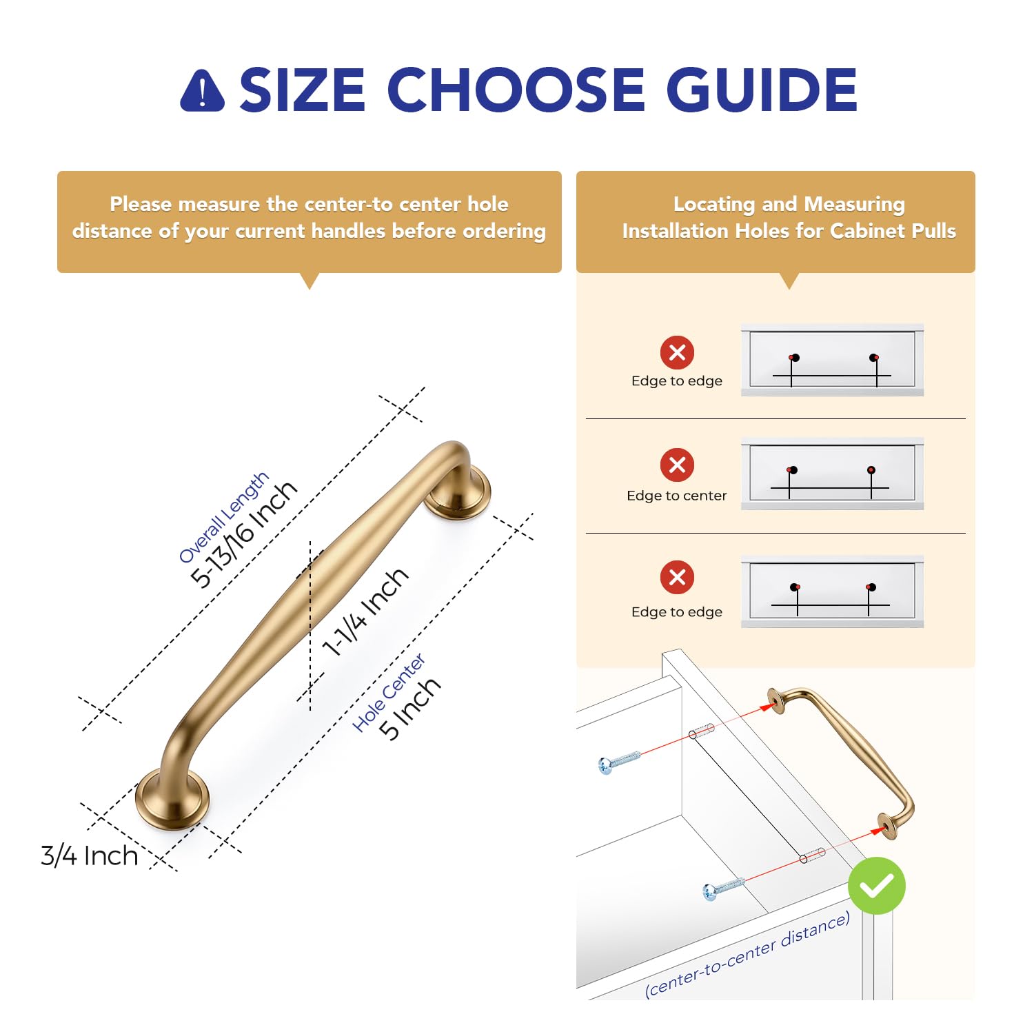 Ravinte 10 Pack 5 Inch Champagne Bronze Kitchen Cabinet Handles Solid Zinc Alloy Cabinet Pulls Cupboard & Drawer Handles — view 3