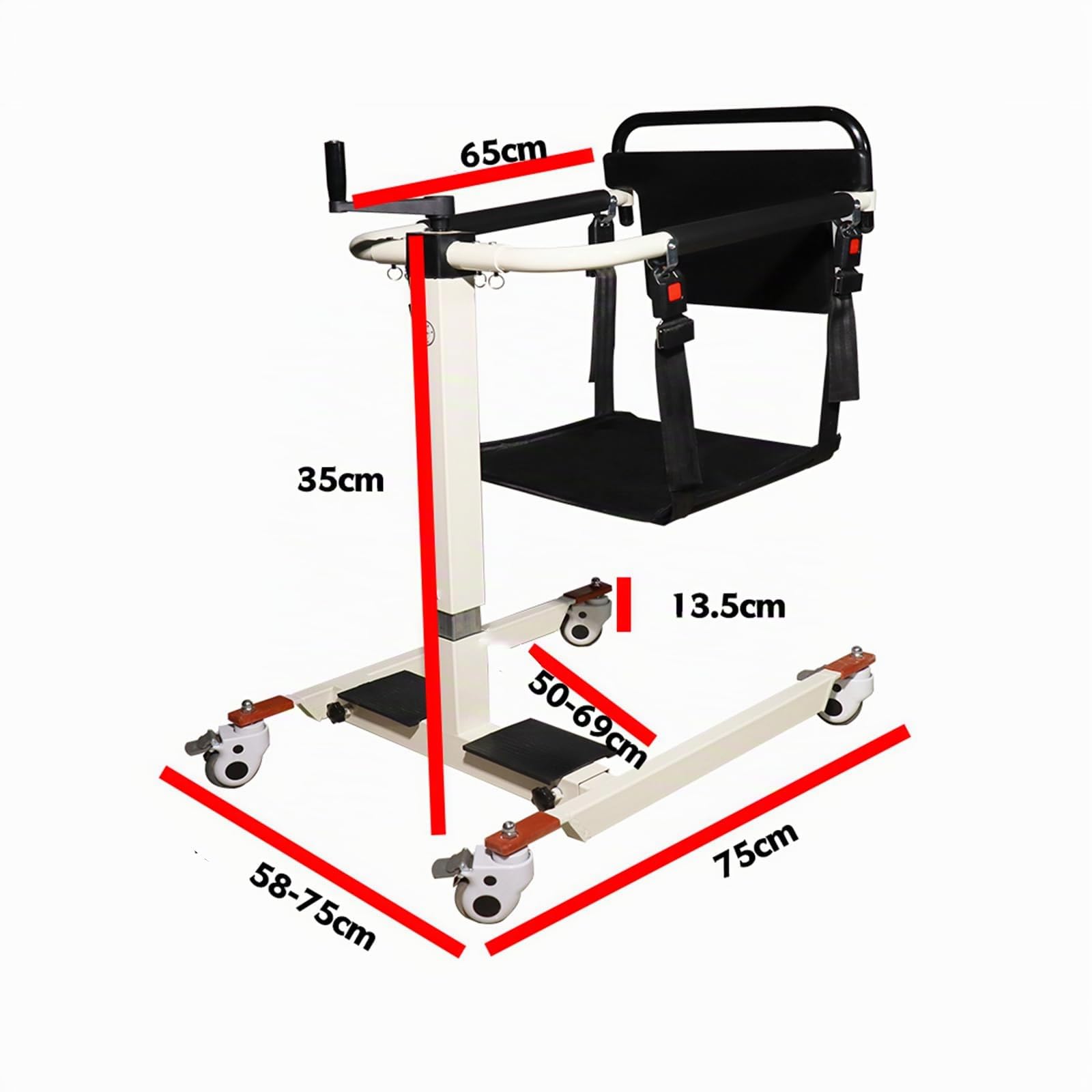 LXURY Silla Elevadora de Pacientes para Traslado, Elevador de Sillas para Discapacitados, Elevador de Pacientes Portátil, para Pacientes Ancianos Discapacitados de Cuerpo Completo