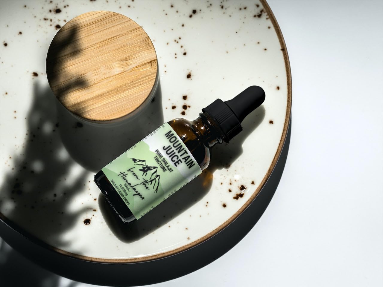Gocce liquide di Shilajit puro 30ml Tintura da viaggio. Succo di montagna potente e potente, resina minerale ayurvedica naturale. Elevata resistenza per la resistenza, fulvico himalayano.