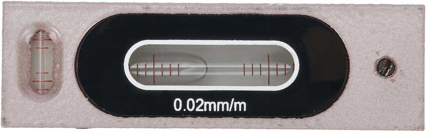 3.93/5.9/7.87/9.84inch Measurement Leveler, for PRECISION Engineers Level, Accurate To 0.02mm/m, For High Accuracy Levelling Applications Accuracy Graduated bubble Vials Horizontal Bar Level(100MM)