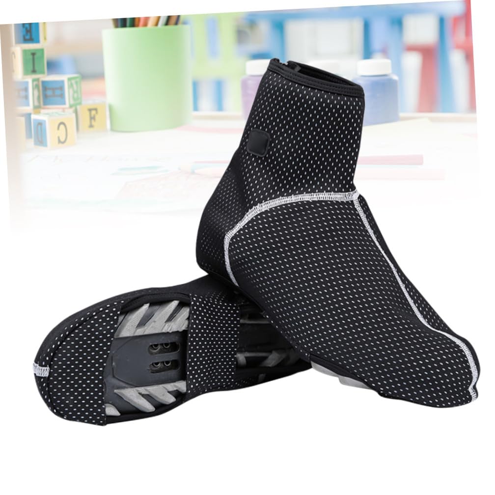 Sosoport Boots Botas 1 Par Cubrebotas De Otoño e Invierno Cubiertas De Zapatos De Lana Cubiertas De Zapatos Calientes s Exterior Zapatillas De Ciclismo A Prueba De Viento