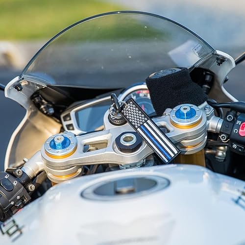 Miniatura 5 de Llavero de bandera con llavero, EDC para motocicletas, scooters, autos y regalos