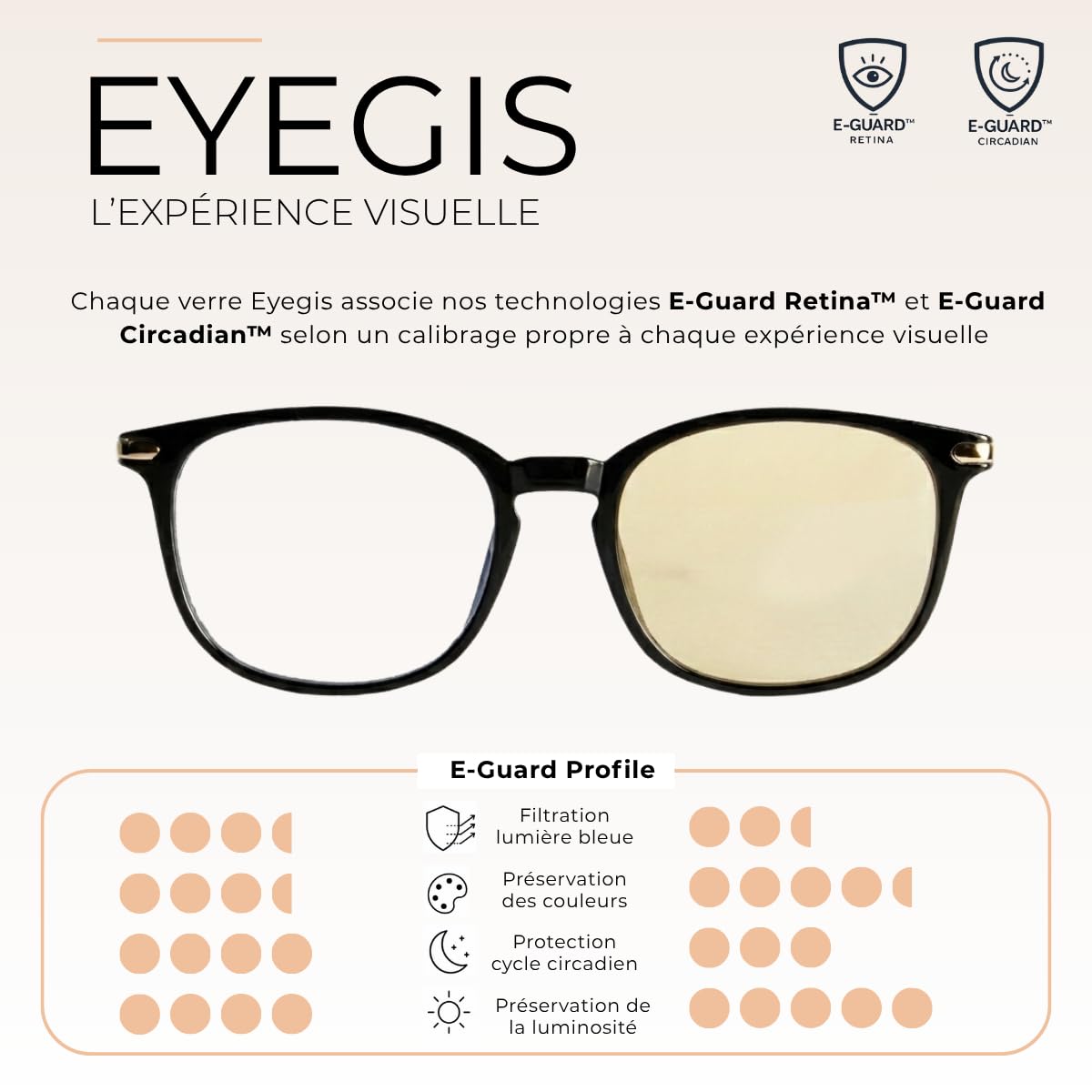 Eiffel – Lunette Anti Lumiere Bleue Femme | Lunettes de Repos pour Ecran, PC et Fatigue Oculaire | Lunette Noir et Doré