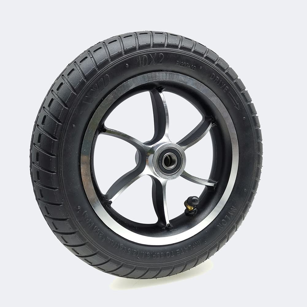 Ruedas de Repuesto para Silla de Ruedas, Piezas de Rueda Delantera de Silla de Ruedas Inflable de PU de 10 Pulgadas para Silla de Ruedas Eléctrica, Andador, Rodamiento: 12 mm
