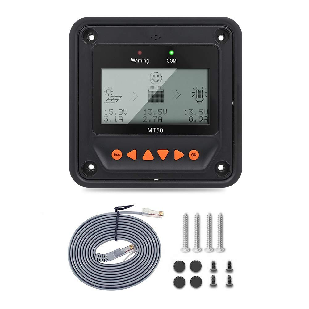 EPEVER MPPT Chargeur solaire Tracer AN série 10A/20A/30A/40A avec 12V/24V DC Identification automatique tension système (20A+MT50+RTS+RS485)